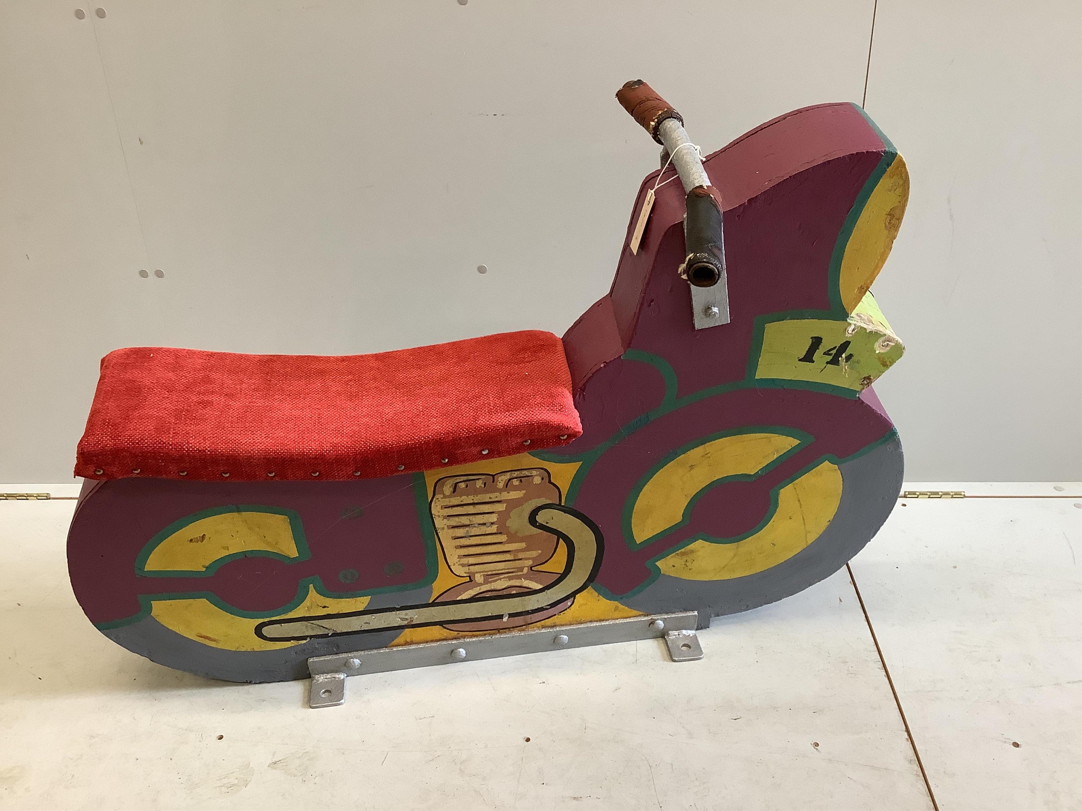 A mid 20th century carved painted wood fairground 